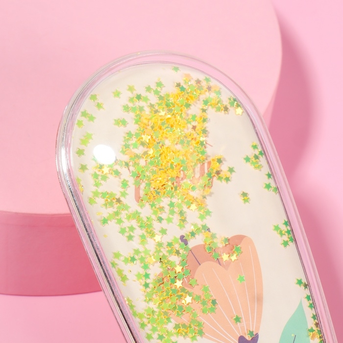 Расчёска - шейкер &laquo;LOOK&raquo;, 6,1 &times; 18 см, рисунок МИКС