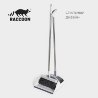 Щётка для пола Raccoon: совок 28&times;27&times;89 см, щётка 23&times;94 см, цвет белый