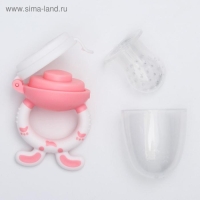 Ниблер для прикорма, с силиконовой сеточкой &laquo;Зайчик&raquo; цвет розовый