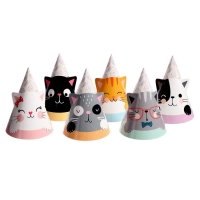 Колпак бумажный &laquo;Кошки с ушками&raquo;, в наборе 6 штук