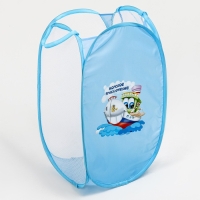 Корзина для хранения игрушкек &laquo;Морское приключение&raquo;, 57 х 34 х 34 см, голубая