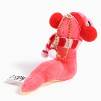 Новый год! Мягкая игрушка &laquo;Змея&raquo;, зимняя, на подвесе, 9 см, цвет МИКС