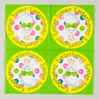 Салфетки бумажные &laquo;Светлой Пасхи&raquo; белый кролик, 33х33 см, набор 20 шт.