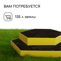 Клумба оцинкованная, 2 яруса, d = 60&ndash;100 см, h = 30 см, жёлтая, Greengo