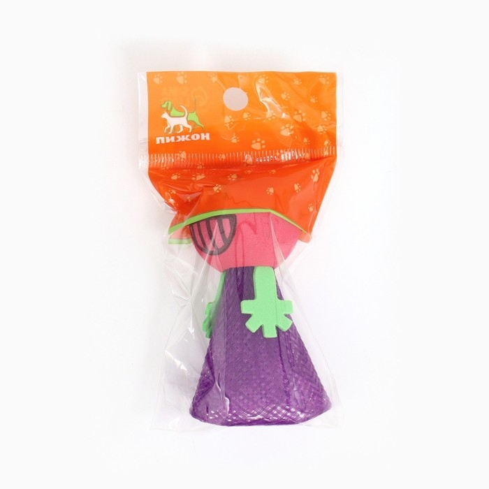 Игрушка для кошек Игрушка для кошек "Пружинистый смайл", 4 см, микс цветов