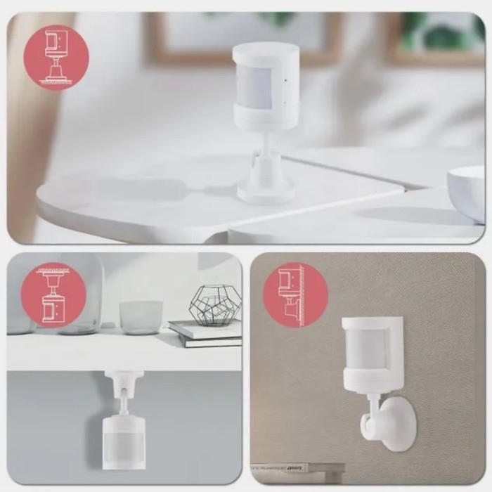 Датчик движения MOES ZB-IS, Zigbee, ИК, угол 150&deg;, Push-уведомления, до 7м, CR2450