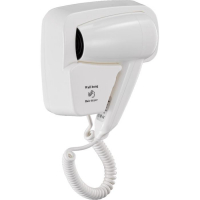 Фен Puff-1200, настенный, 1200 Вт, 2 скорости, белый Фен Puff-1200, настенный, 1200 Вт, 2 скорости, белый