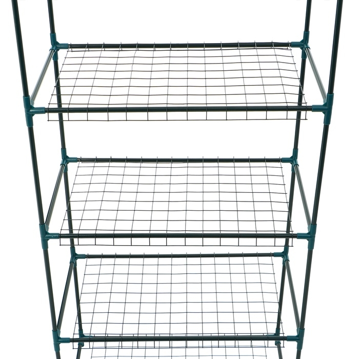 Стеллаж для рассады, 4 полки, 160 &times; 40 &times; 65 см, металлический каркас d = 12 мм, без чехла, Greengo