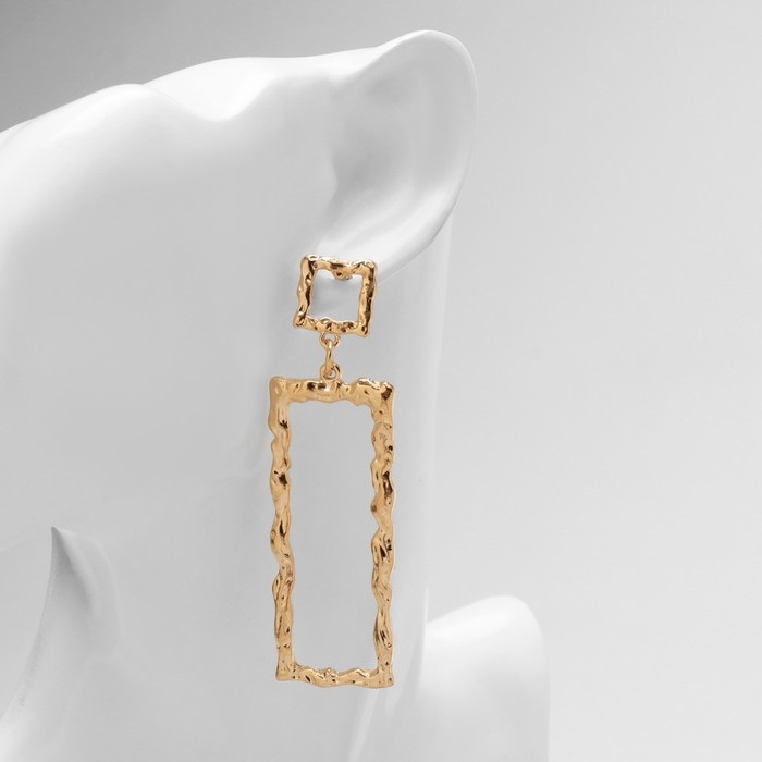 Серьги висячие &laquo;Фэнтази&raquo;, цвет золото, 7,3 см