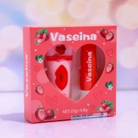 Набор для губ &laquo;Клубника&raquo; : бальзам и скраб