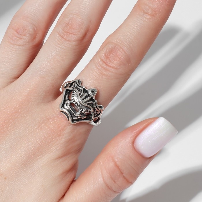 Кольцо «Маска Они», цвет чернёное серебро, безразмерное Кольцо «Маска Они», цвет чернёное серебро, безразмерное