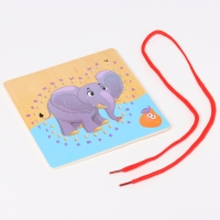 Шнуровка слоник &laquo;Учим алфавит&raquo; 14,5 &times; 14,5 &times; 0,5 см