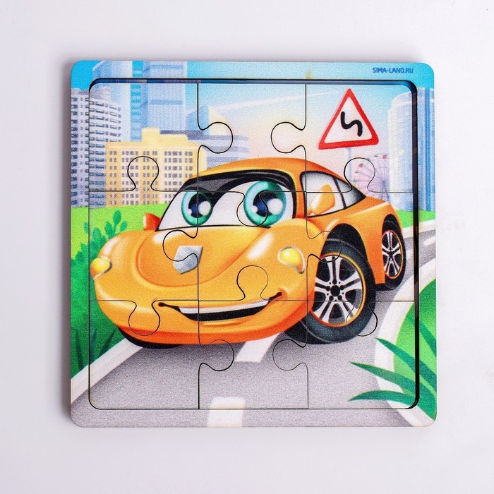 Пазл &laquo;Машина&raquo;, 9 деталей