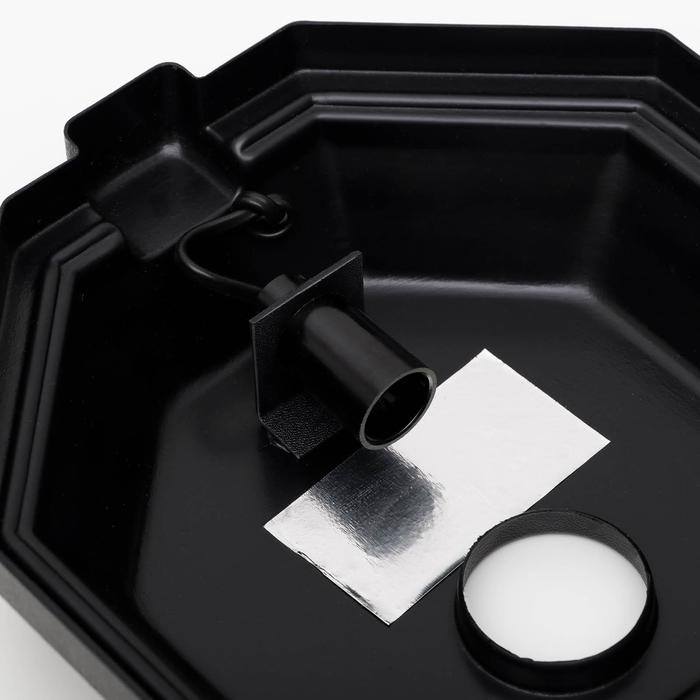 Аквариум "Восьмигранный" с крышкой, 24 литра, 25 х 25 х 46/50 см, чёрный