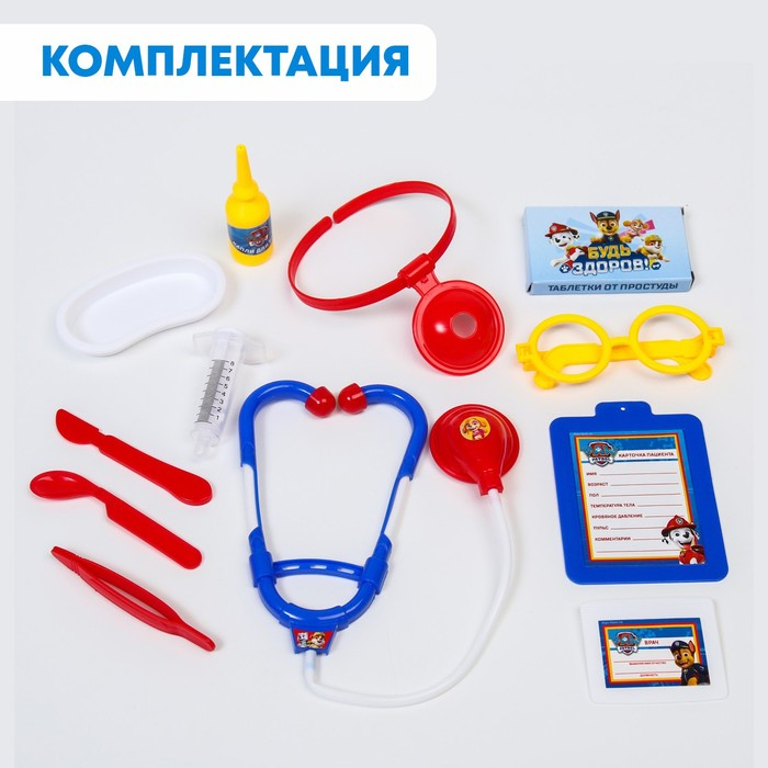 Набор доктора игровой, Paw Patrol, 12 предметов в чемоданчике Набор доктора игровой, Paw Patrol, 12 предметов в чемоданчике