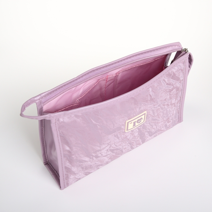 Косметичка на молнии, цвет сиреневый Косметичка на молнии, цвет сиреневый