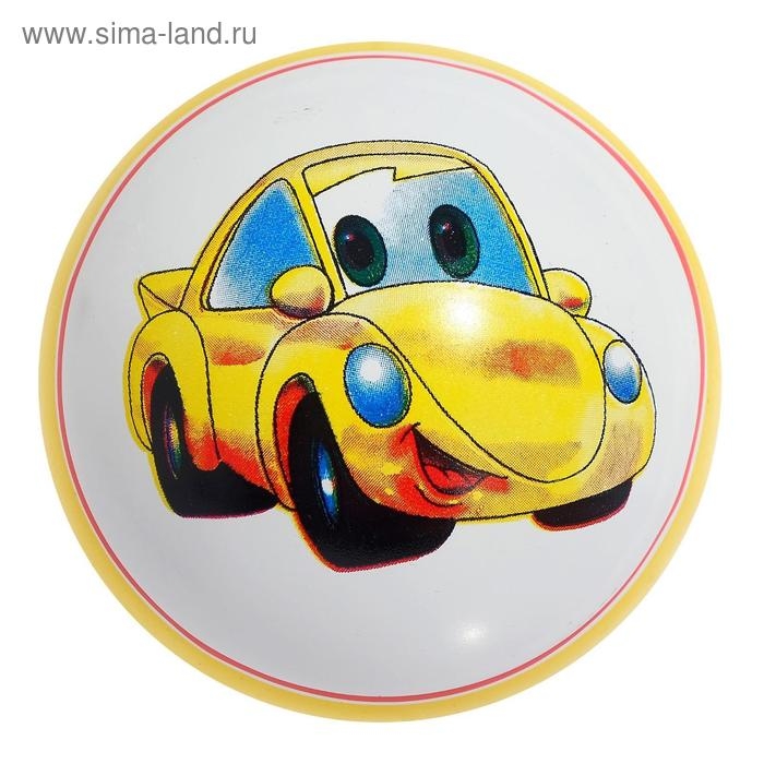 Мяч резиновый, диаметр 100 мм, (рисунок), цвета МИКС