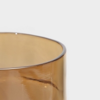 Банка стеклянная с ручкой, крышкой и трубочкой Magistro &laquo;Эко&raquo;, 620 мл, цвет золотой