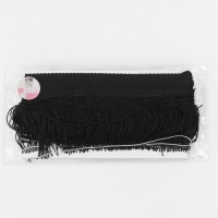 Тесьма декоративная «Бахрома», 10 см, 5 ± 0,5 м, цвет чёрный Тесьма декоративная «Бахрома», 10 см, 5 ± 0,5 м, цвет чёрный