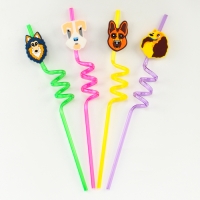 Трубочки для коктейля &laquo;Собачки&raquo;, набор 4 шт.