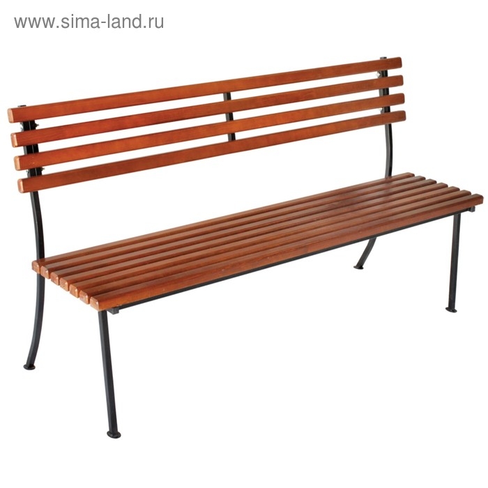 Скамейка уличная со спинкой Скамейка уличная со спинкой "Классика", 1.6х0.6х0.88 м, дерево, металл, для сада и дачи