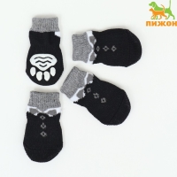 Носки нескользящие, размер M (3/4 * 7,5 см), набор 4 шт, джентельмен Носки нескользящие, размер M (3/4 * 7,5 см), набор 4 шт, джентельмен