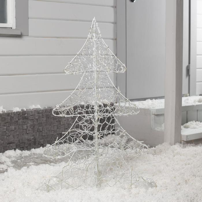 Светодиодная фигура &laquo;Ёлка&raquo; 65 &times; 90 &times; 35 см, металл, 31 В, свечение белое