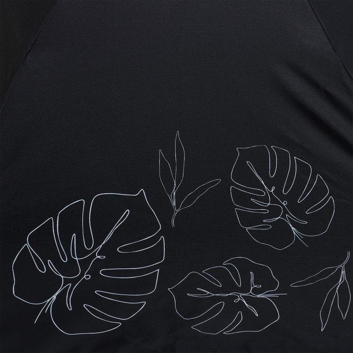 Зонт женский &laquo;Тропические листья&raquo;, 6 спиц, складывается в размер телефона.