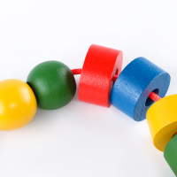 Шнуровка &laquo;Шарики и шайбочки&raquo;, бусы геометрические цветные