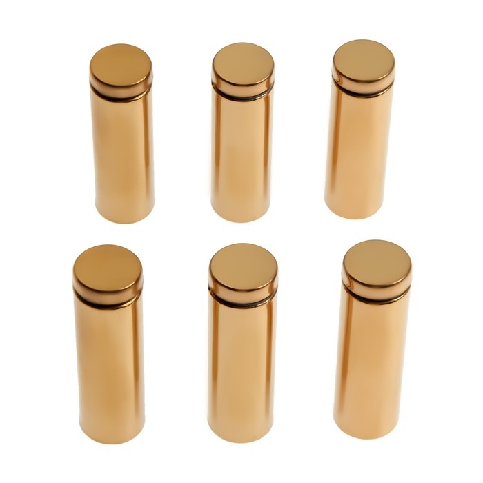 Дистанционный держатель для табличек, 19х60 мм, цвет золото,набор 6 шт. Дистанционный держатель для табличек, 19х60 мм, цвет золото,набор 6 шт.