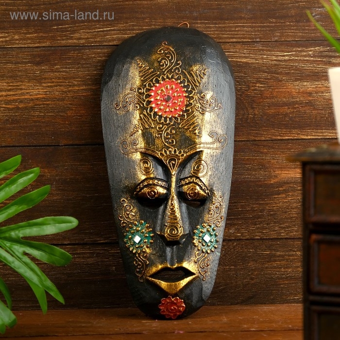 Маска дерево "Золотой абориген" 3х12х30 см