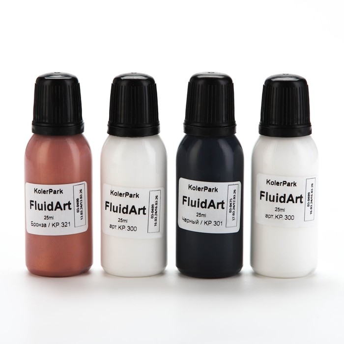 Рисование акрилом на пластиковой фигурке &laquo;Мишка&raquo;, бронзовый, набор для творчества Флюид-арт