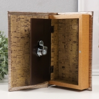 Сейф-книга дерево кожзам "Геральдическая лилия и корона" тиснение, под металл 20х12х4 см Сейф-книга дерево кожзам "Геральдическая лилия и корона" тиснение, под металл 20х12х4 см