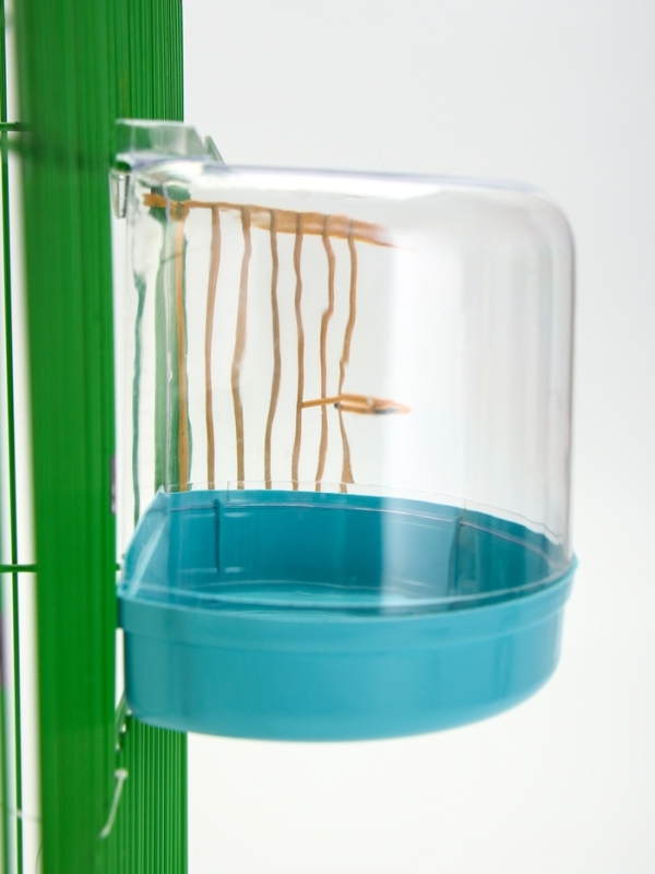 Купалка для птиц, внешняя 12 х 9 х 11 см, бирюзовая Купалка для птиц, внешняя 12 х 9 х 11 см, бирюзовая