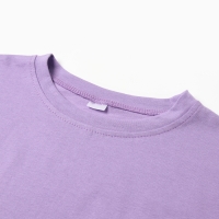Футболка детская со спущенным плечом, цвет лиловый, рост 122 см