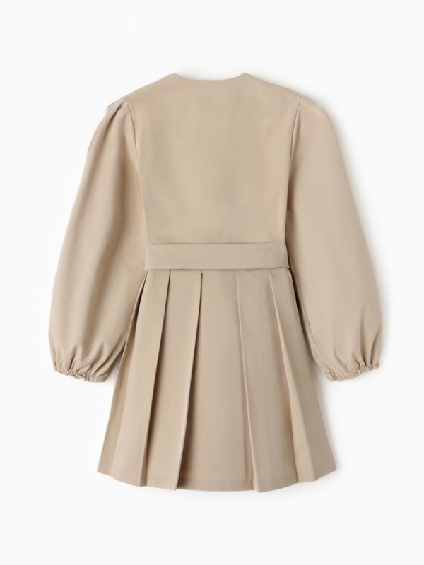 Платье для девочки MINAKU: Jeans collection, цвет бежевый, рост 164 см