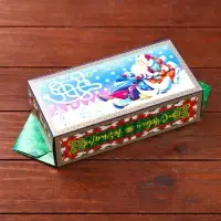 Подарочная коробка &laquo;Дед Мороз и Снегурочка&raquo; 20&times;10&times;6 см