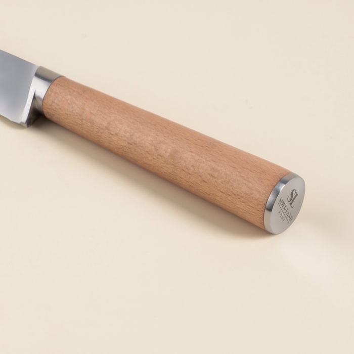 Нож кухонный овощной SL Home &laquo;Калабрия&raquo;, нержавеющая сталь, 8,5 см, бежевый