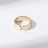 Кольцо с надписью &laquo;Счастье&raquo;, цвет золото, безразмерное