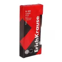 Ручка гелевая ErichKrause R-301 Classic Gel Stick, узел 0.5 мм, чернила чёрные, длина линии письма 600 метров