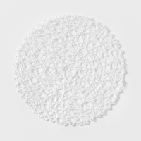 Салфетка сервировочная на стол Доляна &laquo;Одуванчик&raquo;, d=38 см, цвет белый