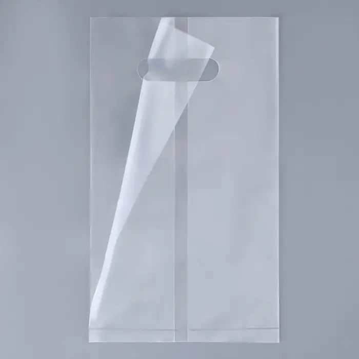 Пакет квадратный полиэтиленовый с вырубной ручкой, упаковка, прозрачный, 23,5х38+22см &plusmn; 5% 60 мкм