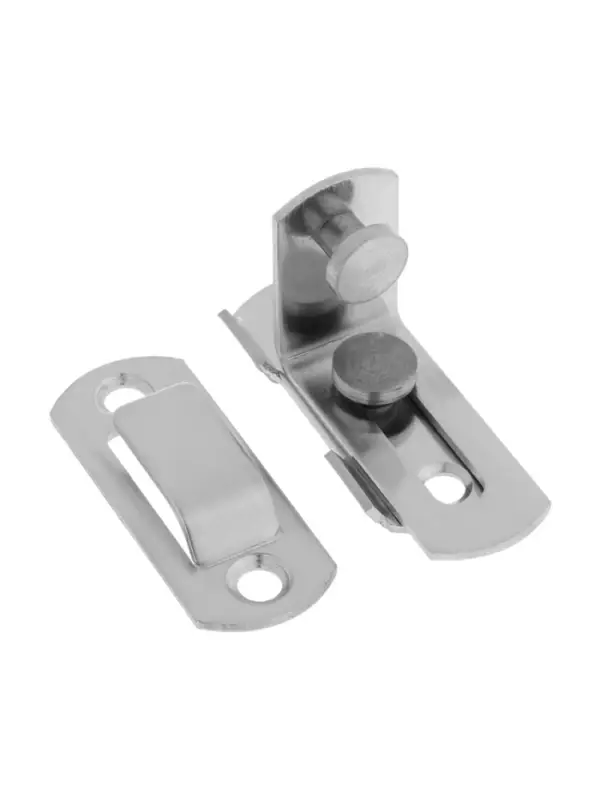 Шпингалет накладной ТУНДРА, угловой, 41&times;32 мм, цвет хром