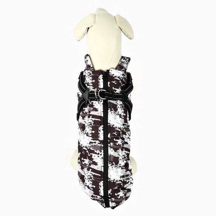 Одежда для собак. Куртка зимняя &laquo;Тёплая зима&raquo;, камуфляж, размер M