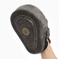 Лапы боксёрские изогнутые FIGHT EMPIRE, VINTAGE, натуральная кожа, ретро-серые, пара