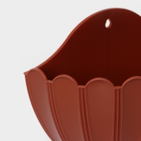 Кашпо для цветов настенное &laquo;Хризантема&raquo;, 1л, 20 х11 х15,3 см, цвет терракот