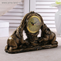 Часы настольные интерьерные каминные "Два слона", 30 х 20 х 7 см, d-6.5 см 3940756 Часы настольные интерьерные каминные "Два слона", 30 х 20 х 7 см, d-6.5 см 3940756