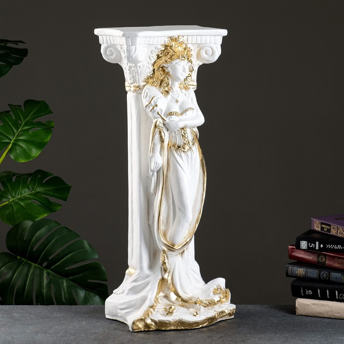 Колонна Колонна "С девушкой" белое золото 65см