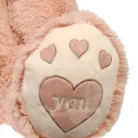 Мягкая игрушка "Медведь Пьер", цвет пудра, с бантом, 130 см МП/70/13