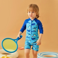 Купальный костюм детский Крошка Я &laquo;Рыбы&raquo; рост 98-104 см, голубой